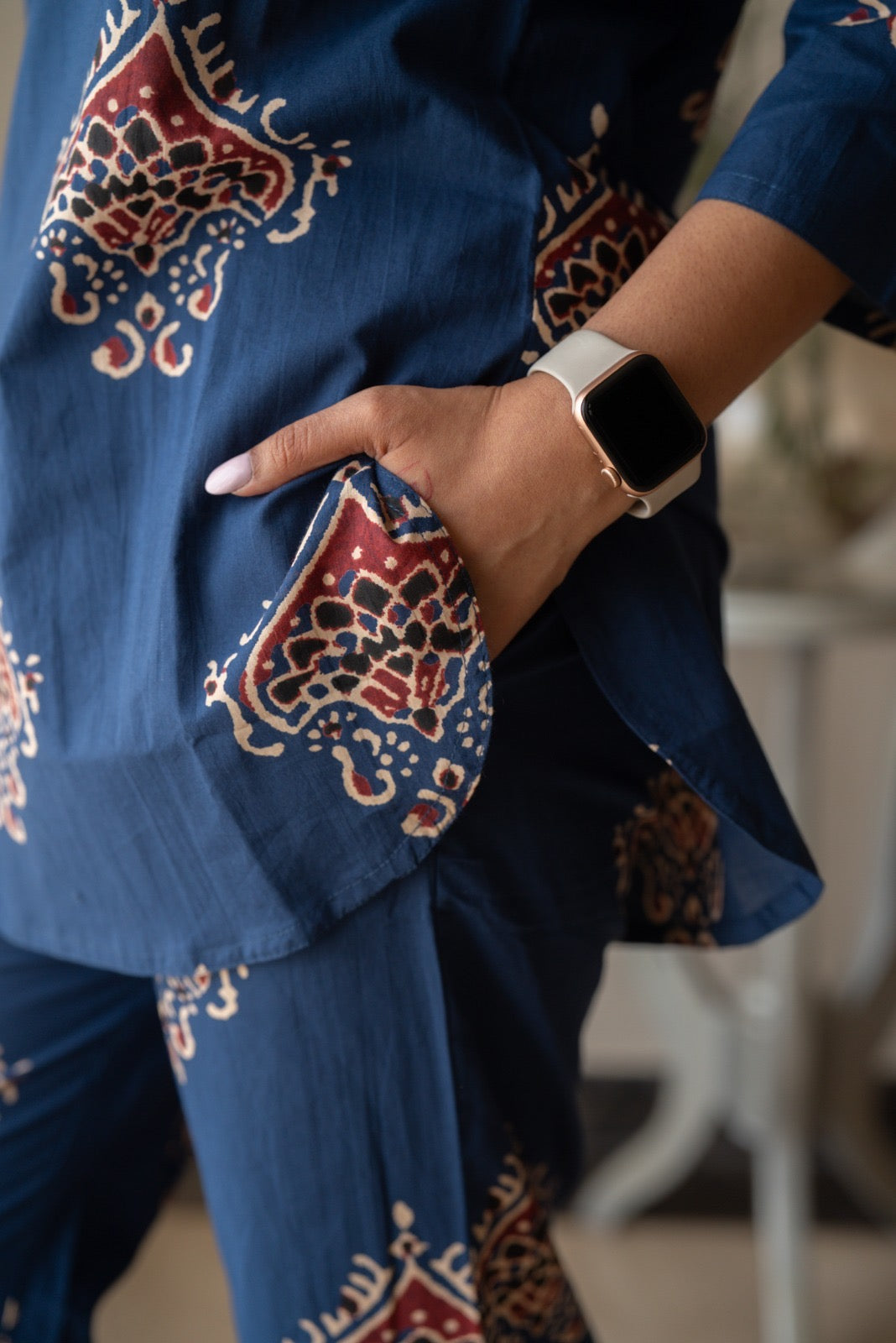 Rika Cotton Lounge Set- Blue Boota