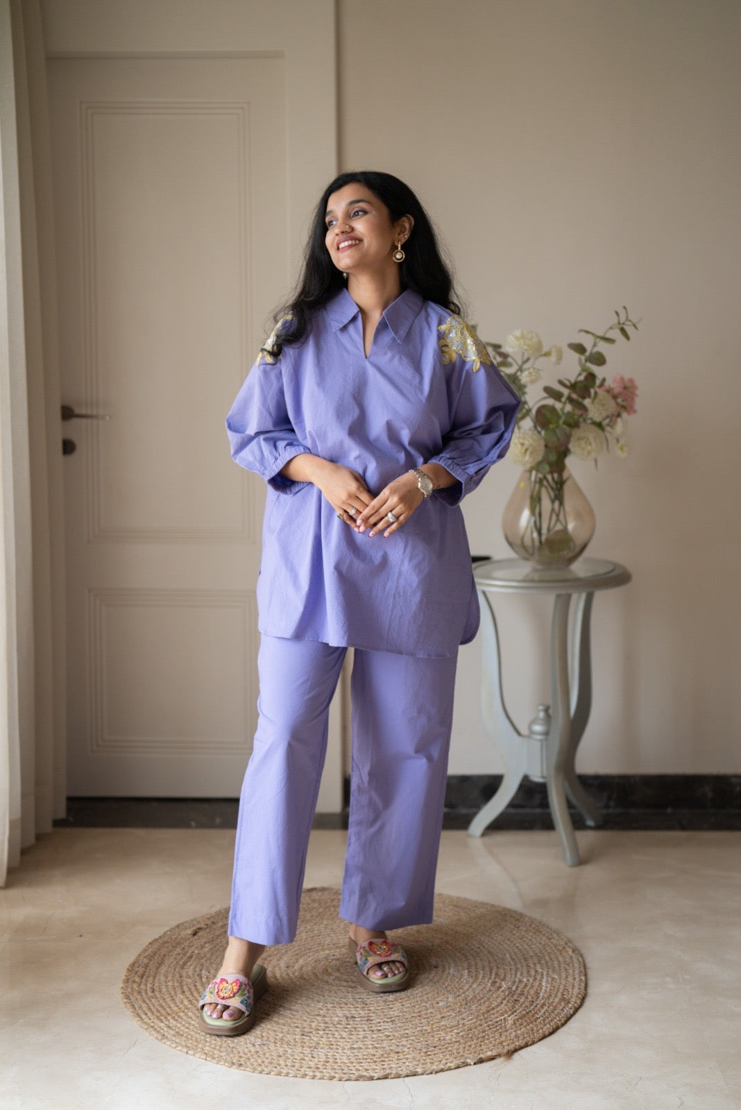 Rut Purple Boxy Coord Set