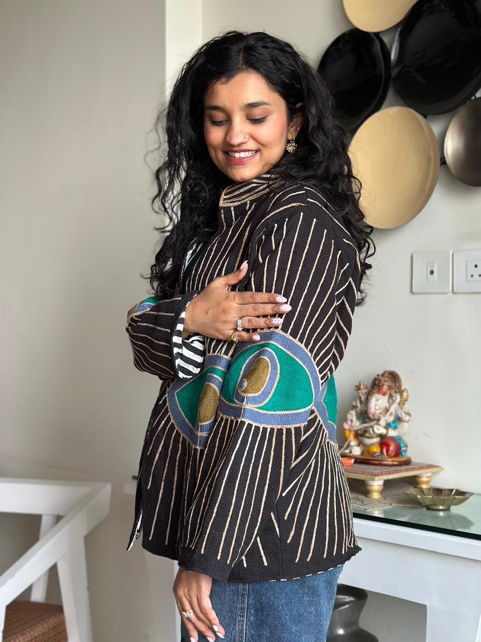 Suzani TNT Jacket- Black Evil Eye