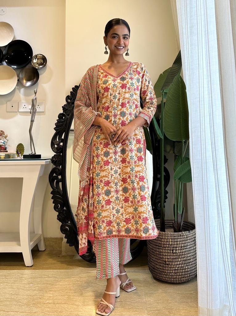 Floral Zig Zag Cotton Set