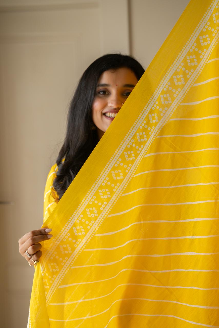 Keesha Leheriya Bandhej Cotton Suit