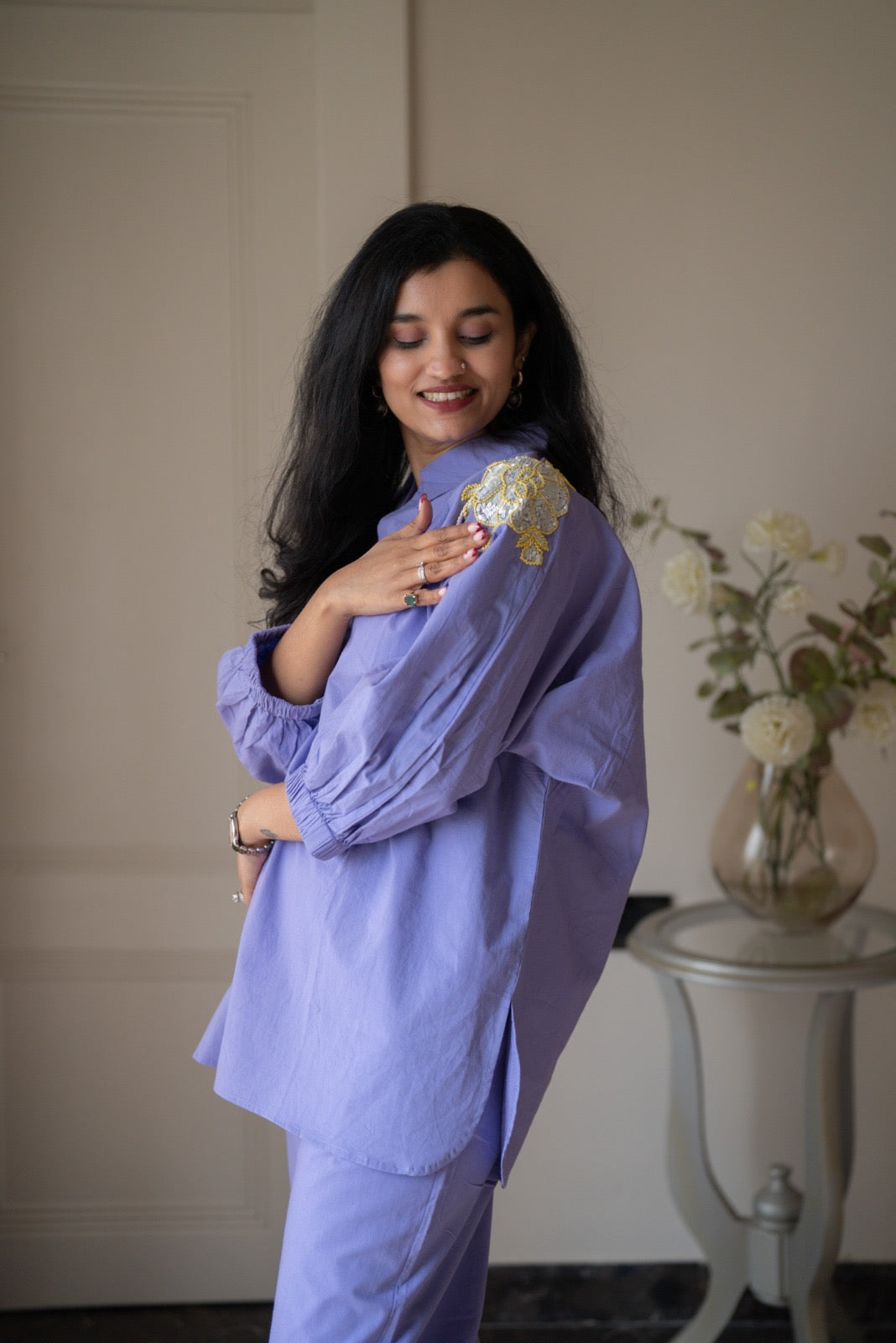 Rut Purple Boxy Coord Set
