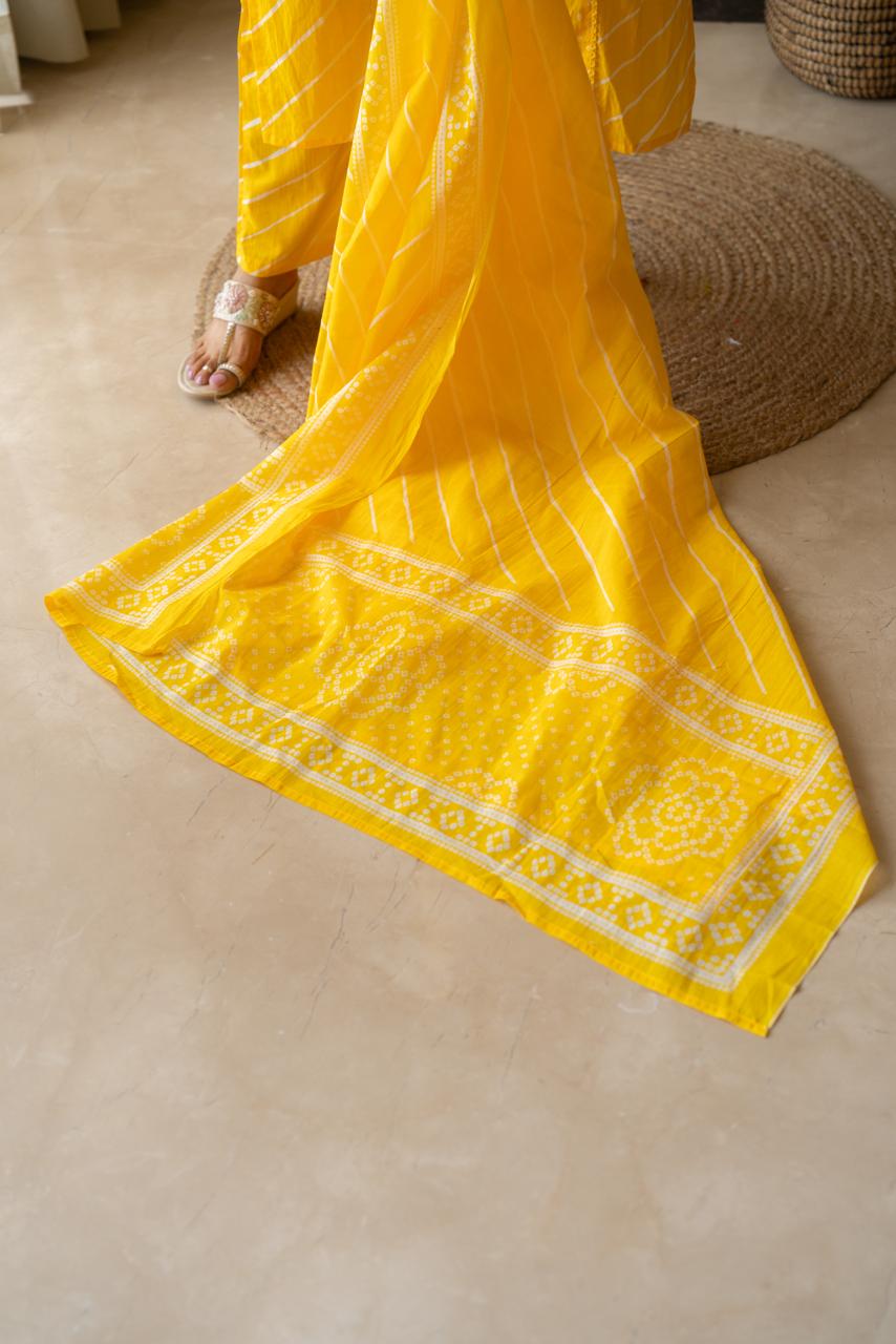 Keesha Leheriya Bandhej Cotton Suit