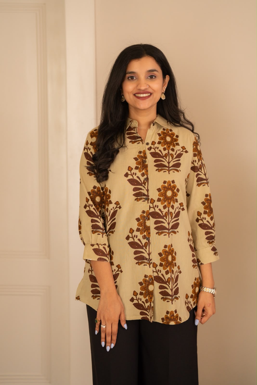 Zora Slub Cotton Shirt- Nude Boota