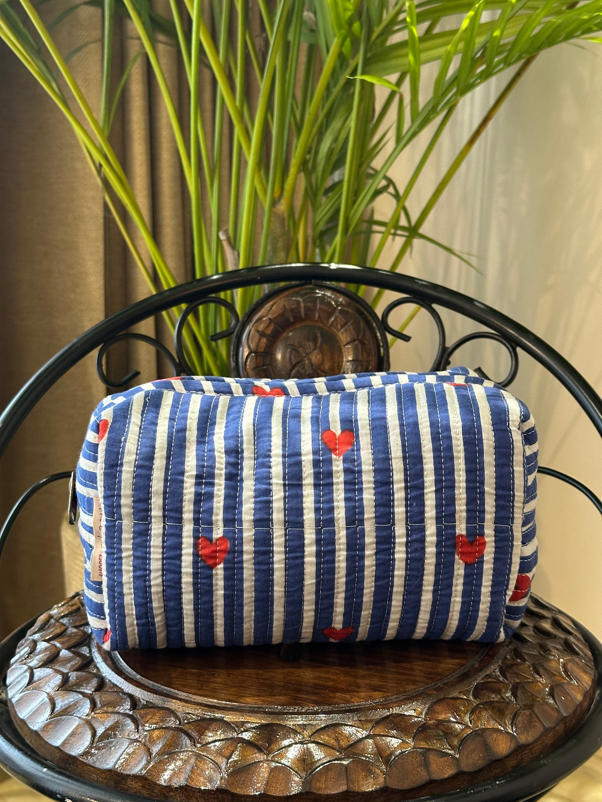 Single Pouch- Blue Stripes