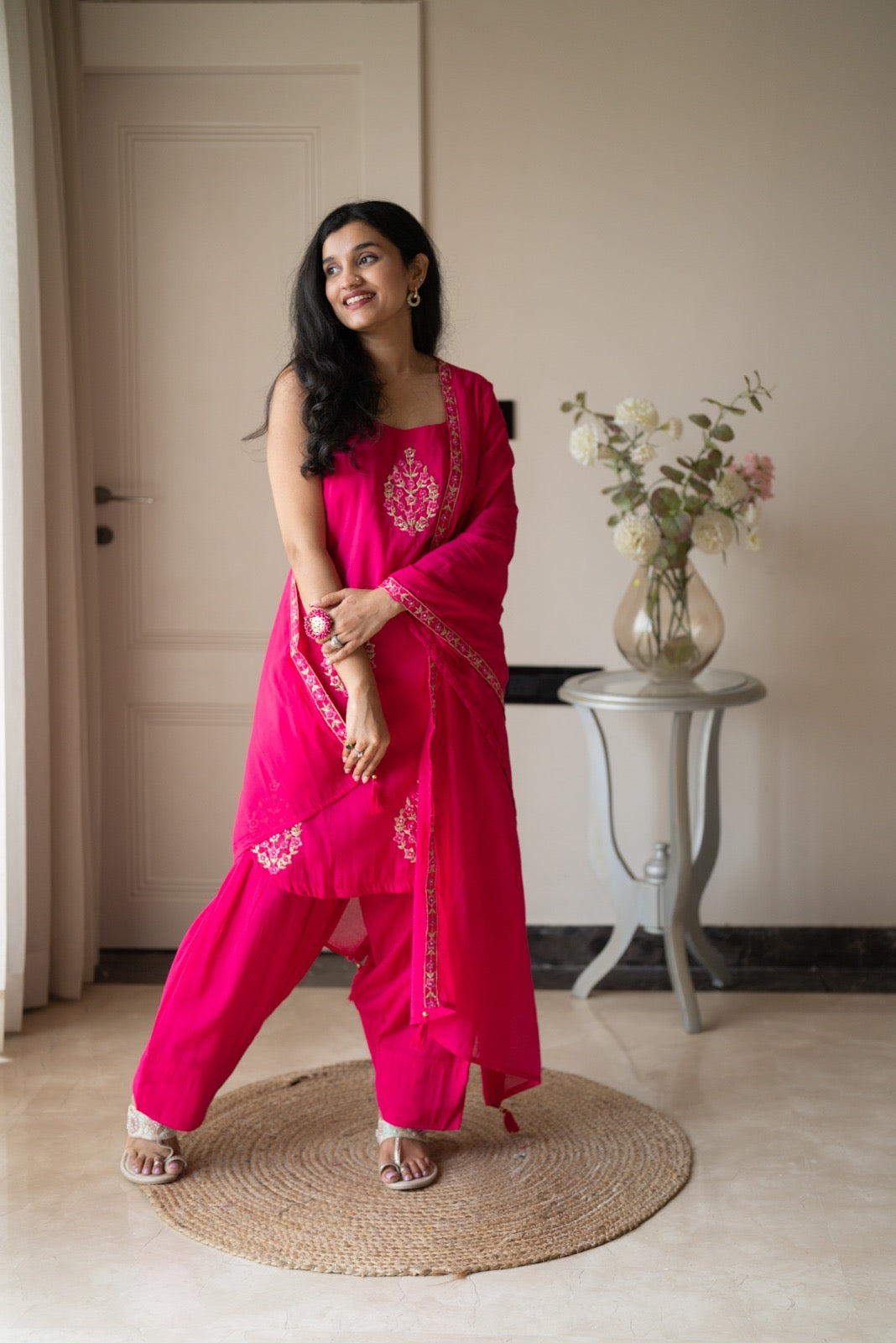 Mehieka Pink Farshi Luxe Suit