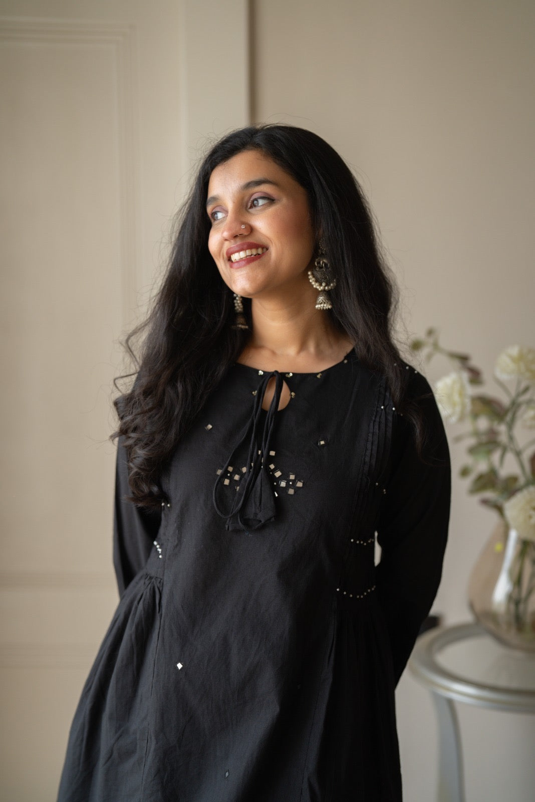 Esha Mirror Black Farshi Set