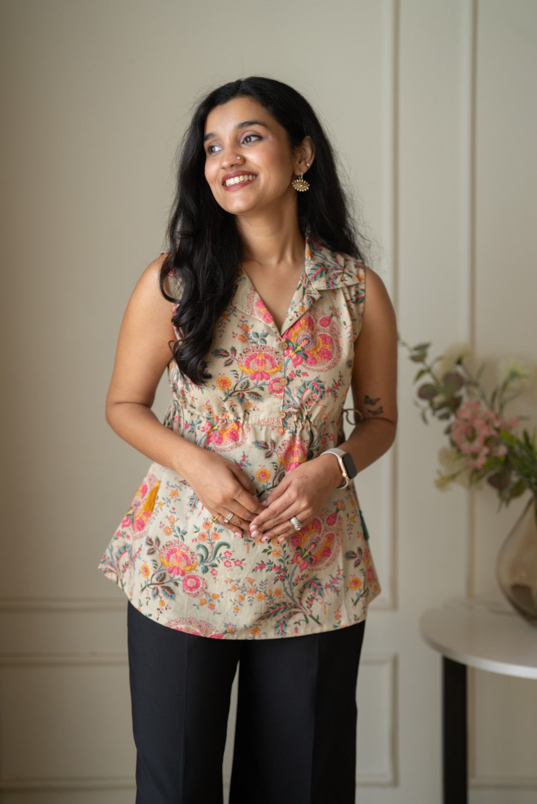 Guna Short Adjustable Top- Nude