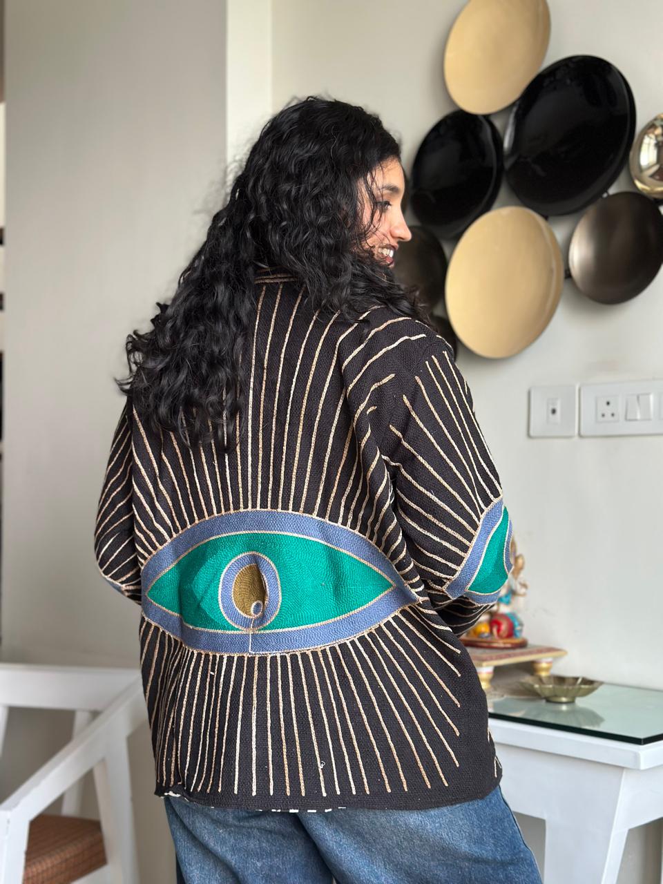 Suzani TNT Jacket- Black Evil Eye