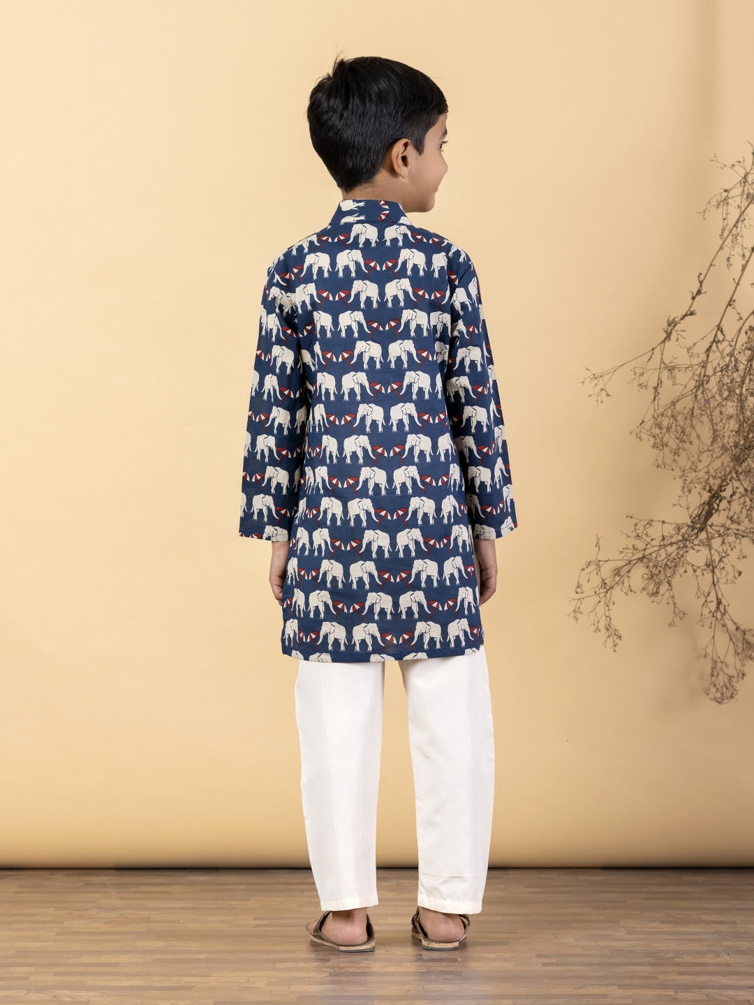 Hathi Print Boys’ Kurta Set