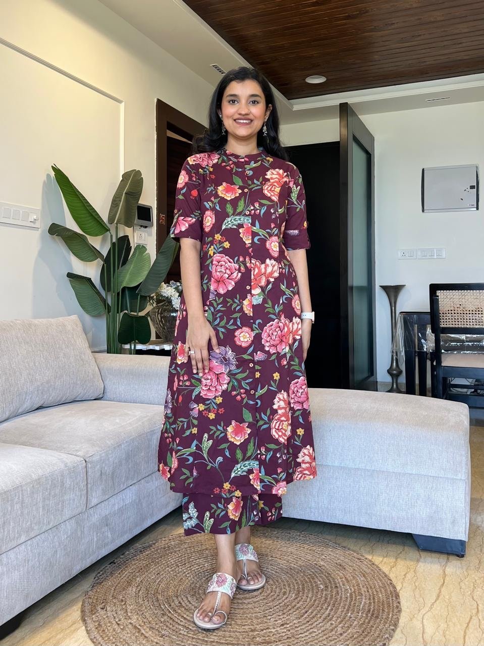 Tara Everyday Cotton Set- Wine