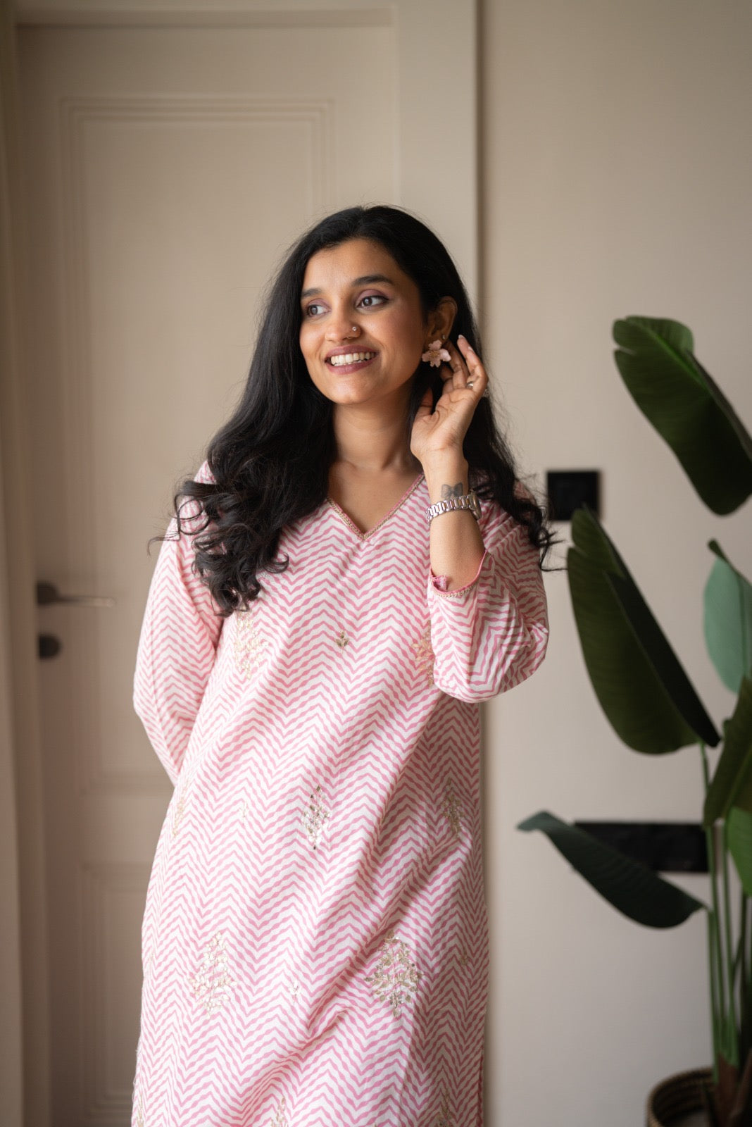 Namya Leheriya Sharara Set- Pink