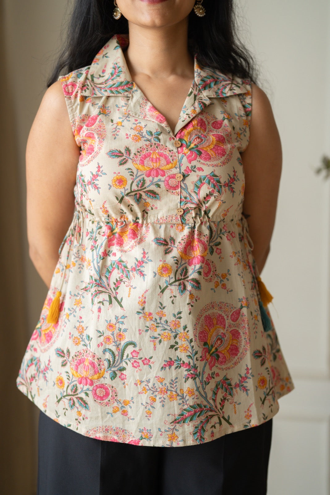 Guna Short Adjustable Top- Nude