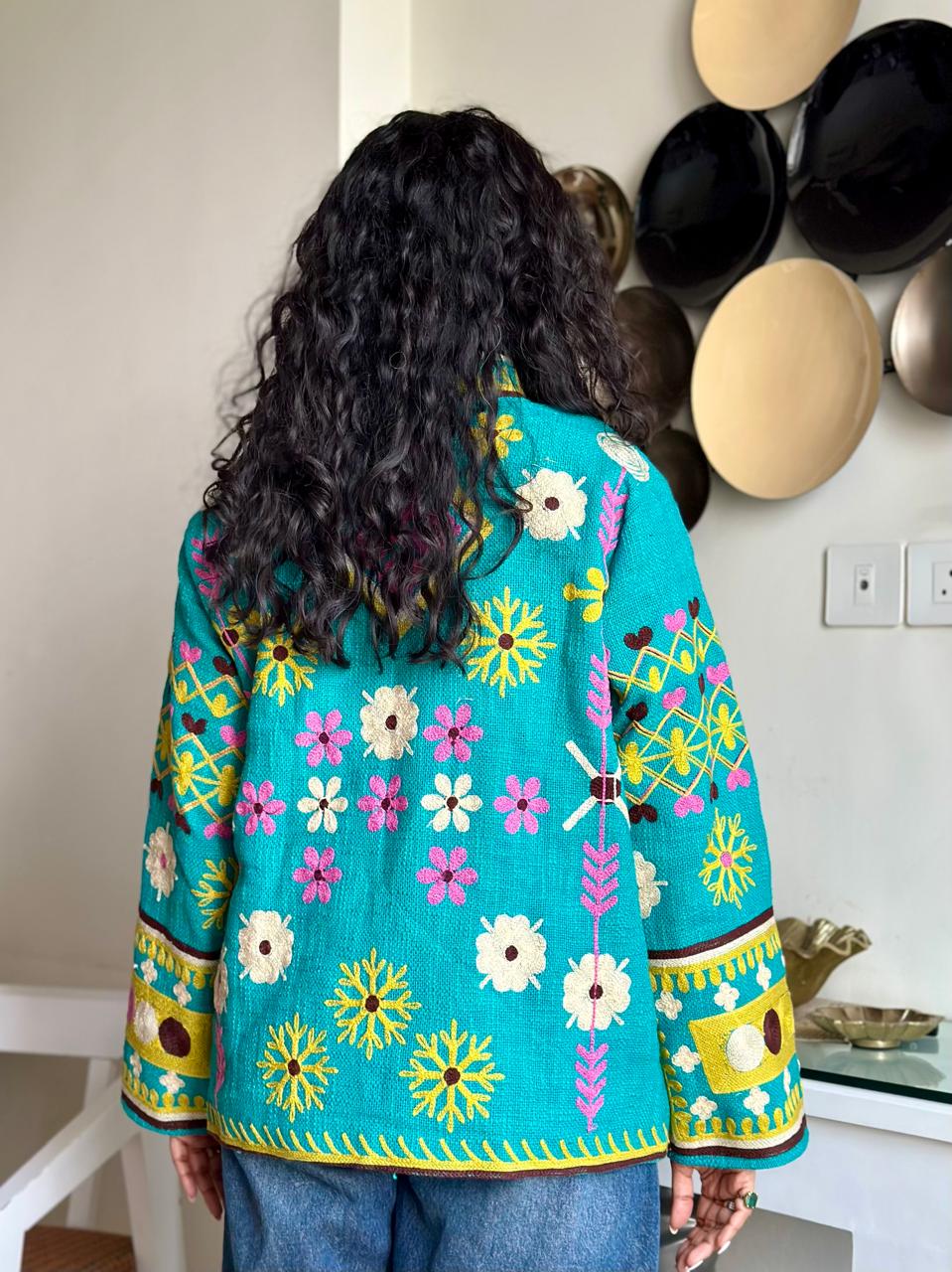 Suzani TNT Jacket- Green Colorful