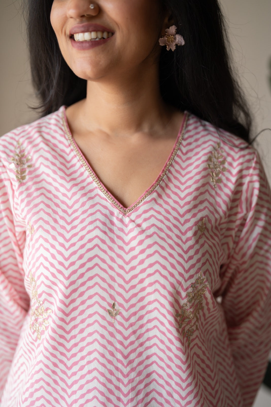 Namya Leheriya Sharara Set- Pink