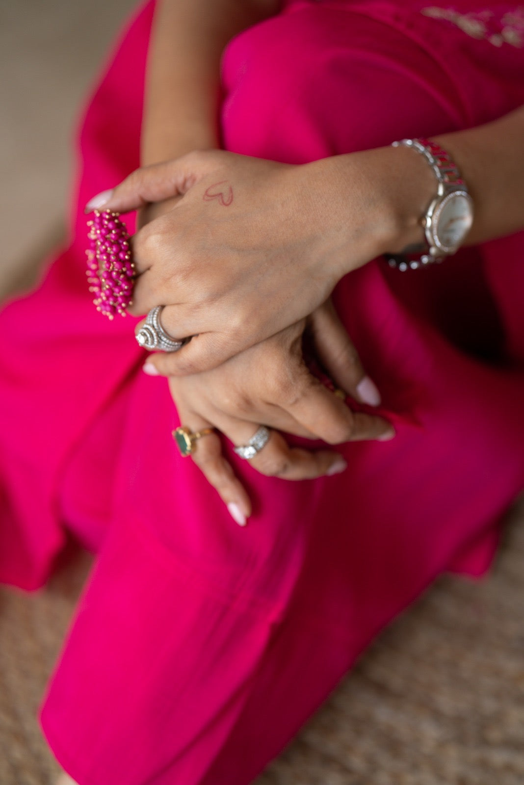 Mehieka Pink Farshi Luxe Suit