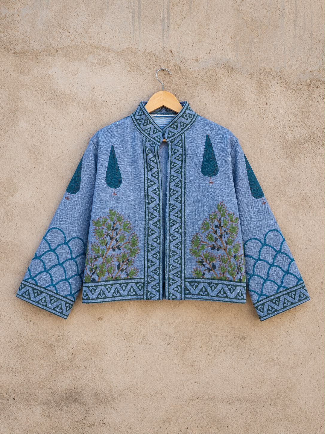 Block Print TNT Jacket- Blue
