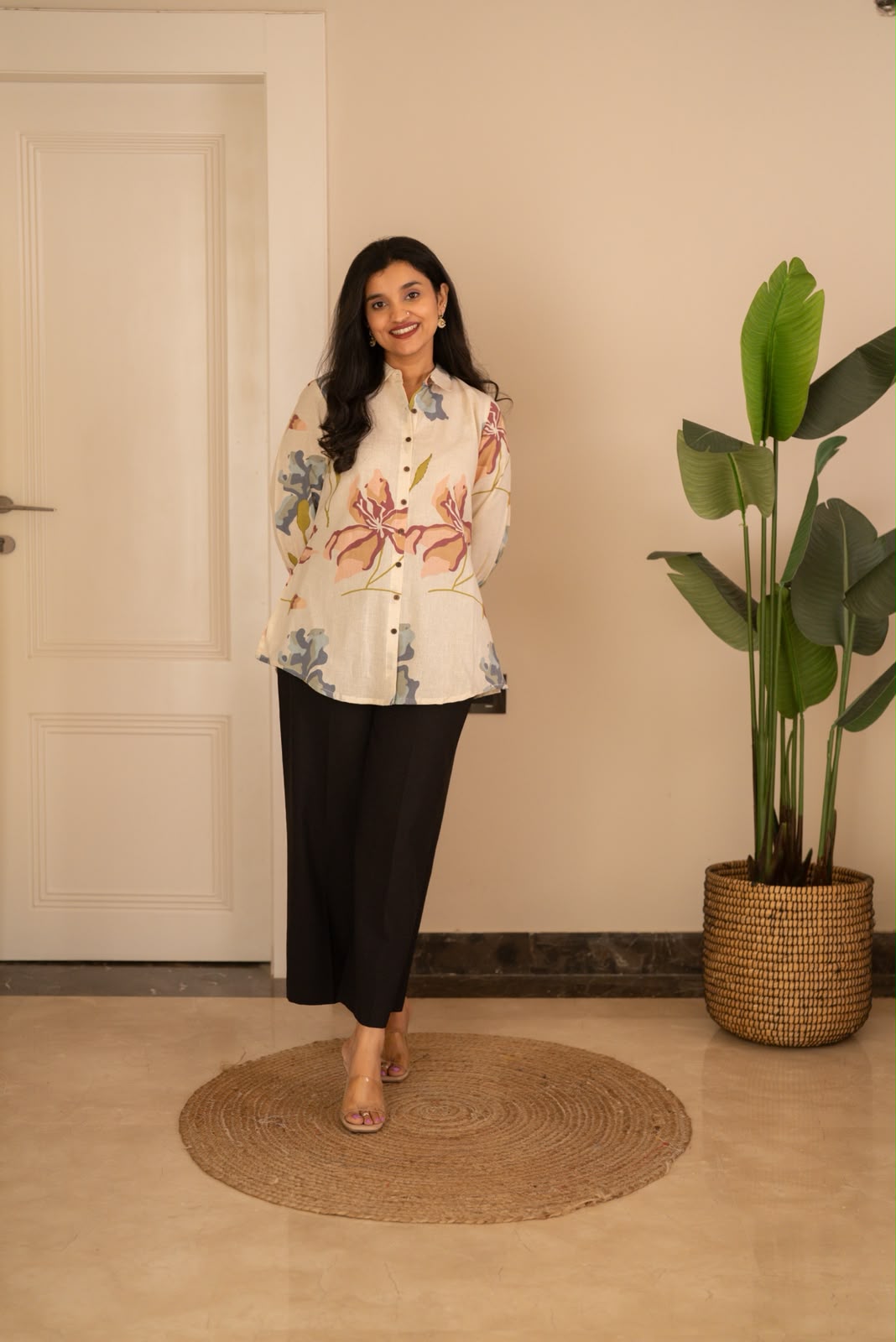 Zora Slub Cotton Shirt- Daisy