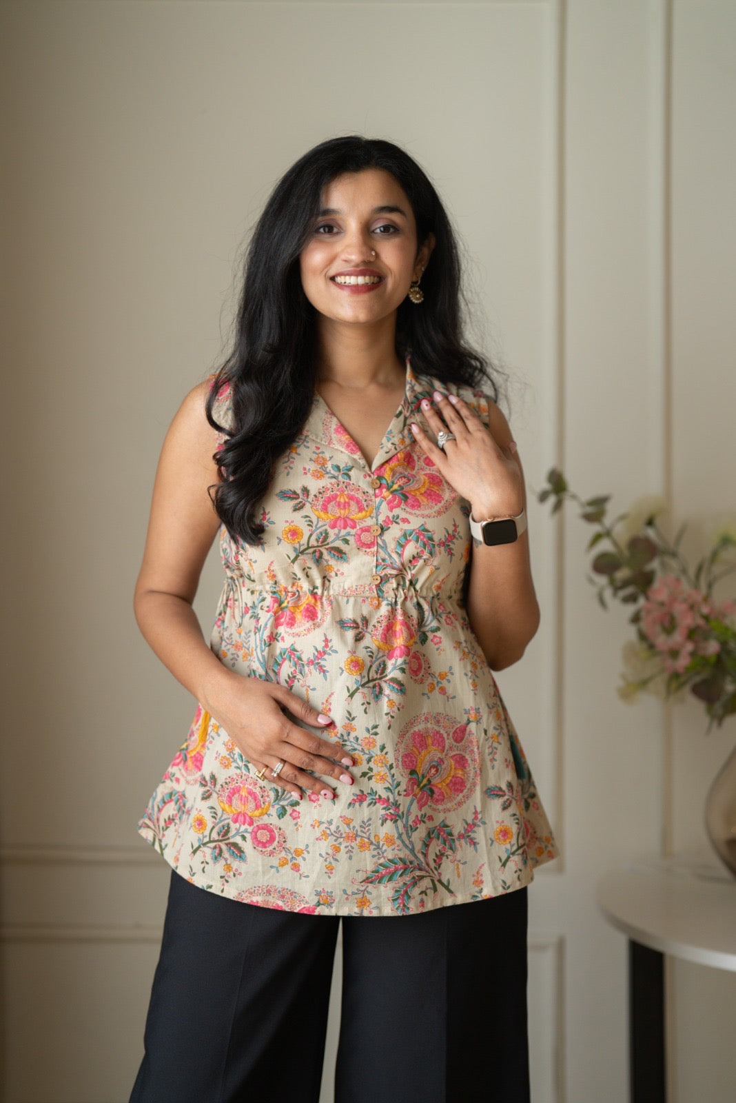 Guna Short Adjustable Top- Nude