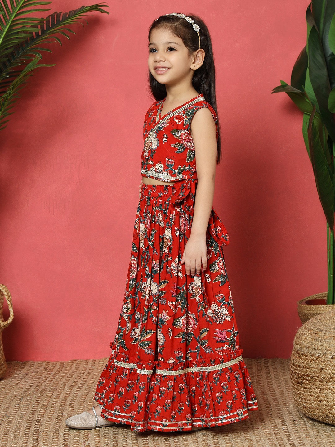 Geru Floral Girls’ Skirt Set