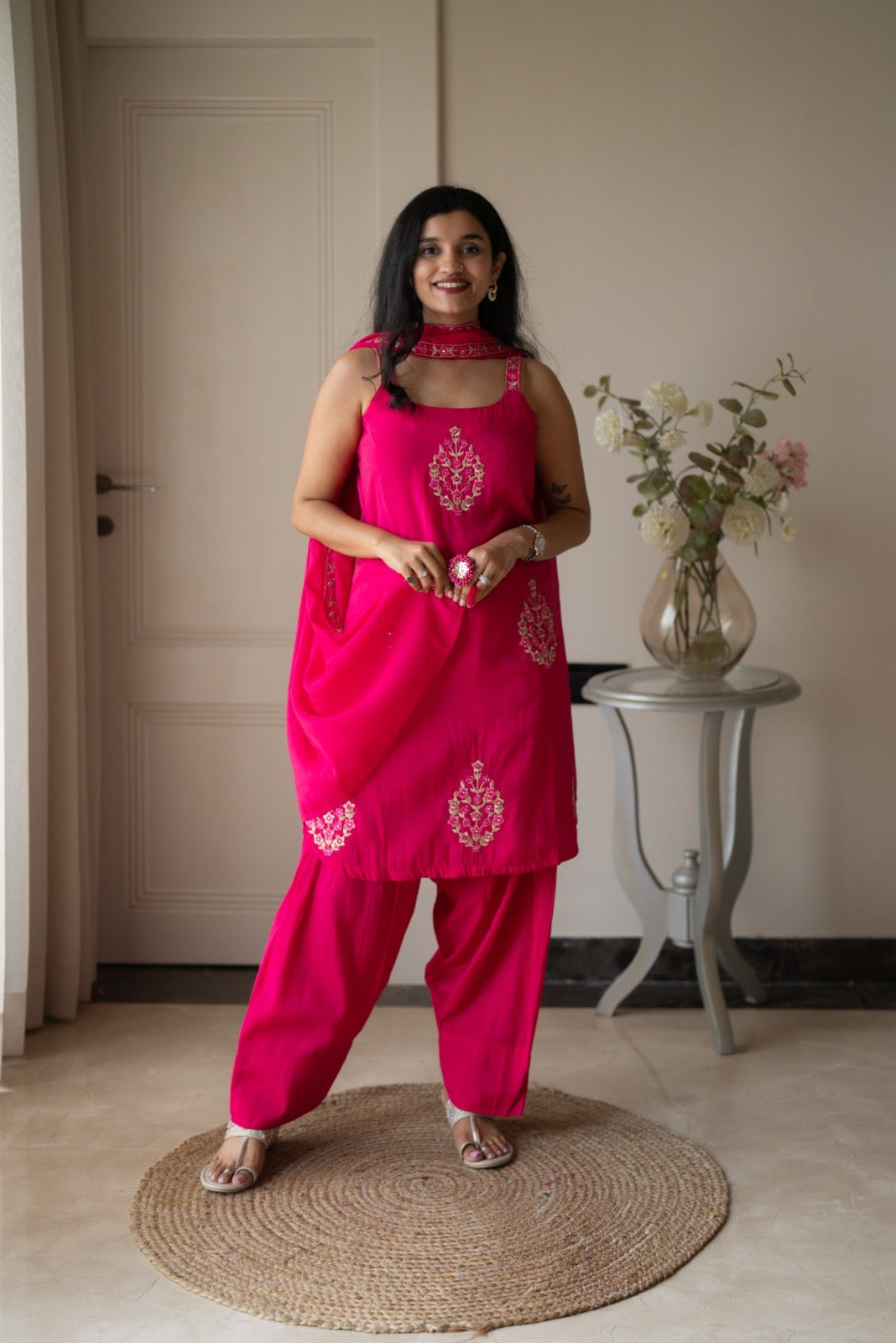 Mehieka Pink Farshi Luxe Suit
