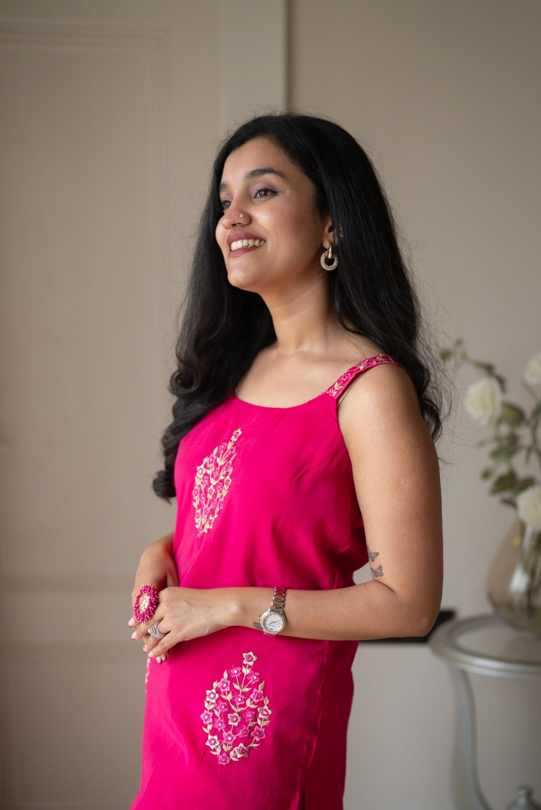 Mehieka Pink Farshi Luxe Suit