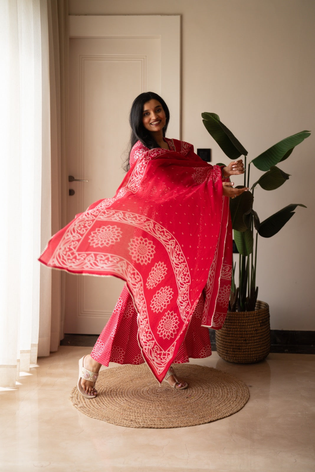 Gaurisha Bandhej Anarkali Suit