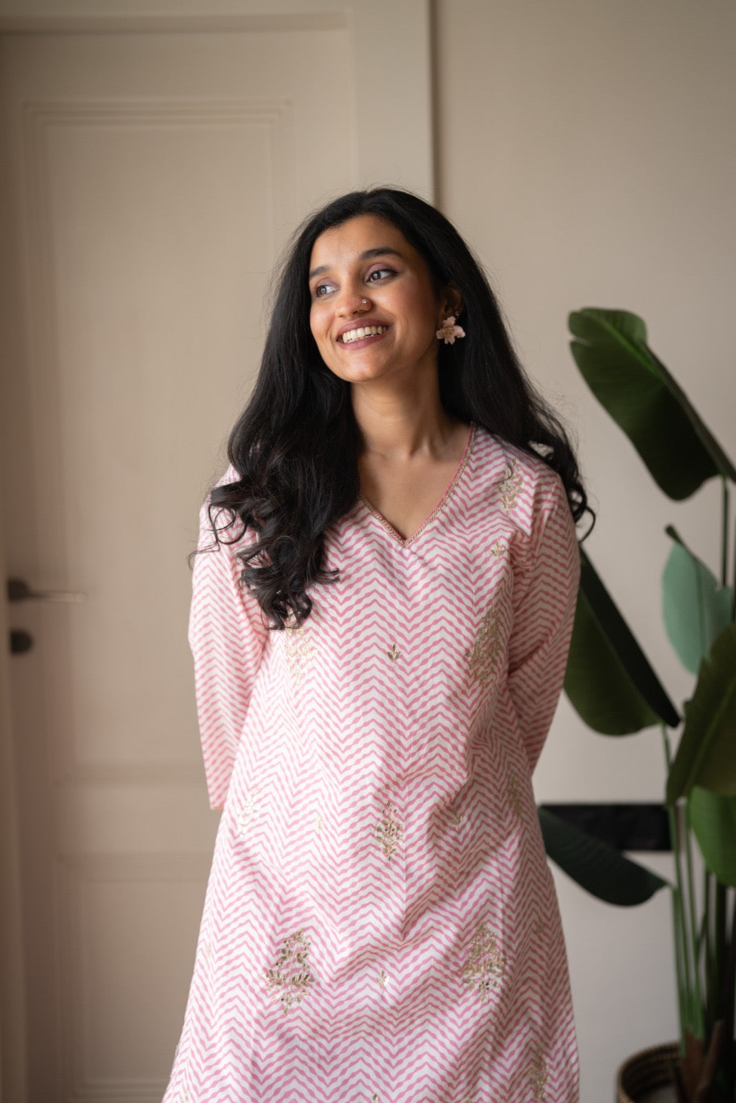 Namya Leheriya Sharara Set- Pink