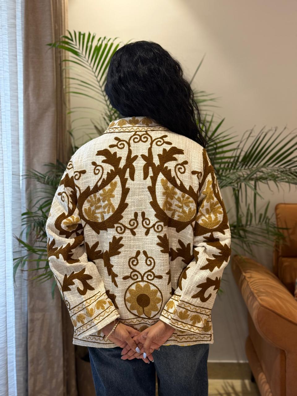 Sujani TNT Jacket- Brown Jaal