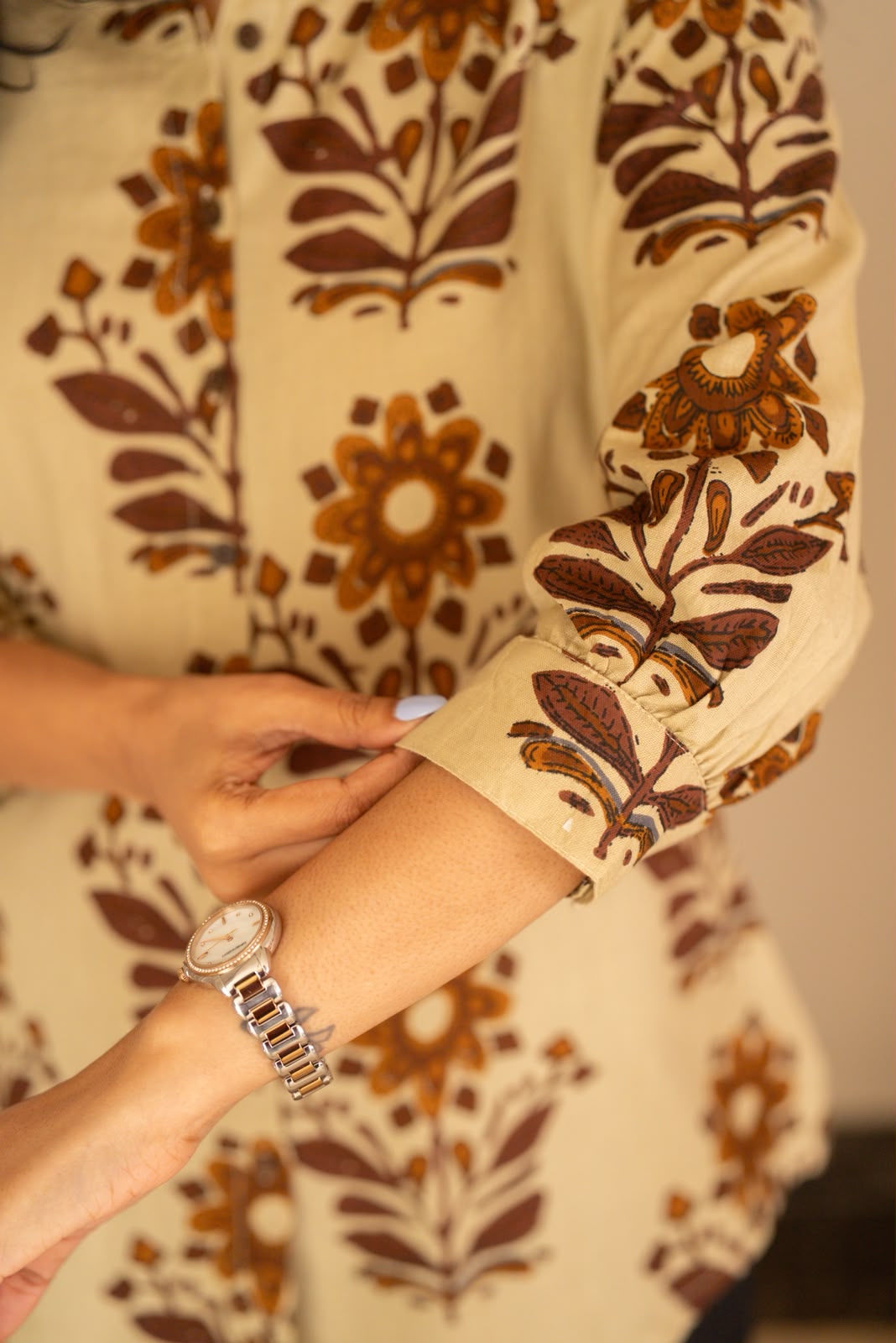 Zora Slub Cotton Shirt- Nude Boota