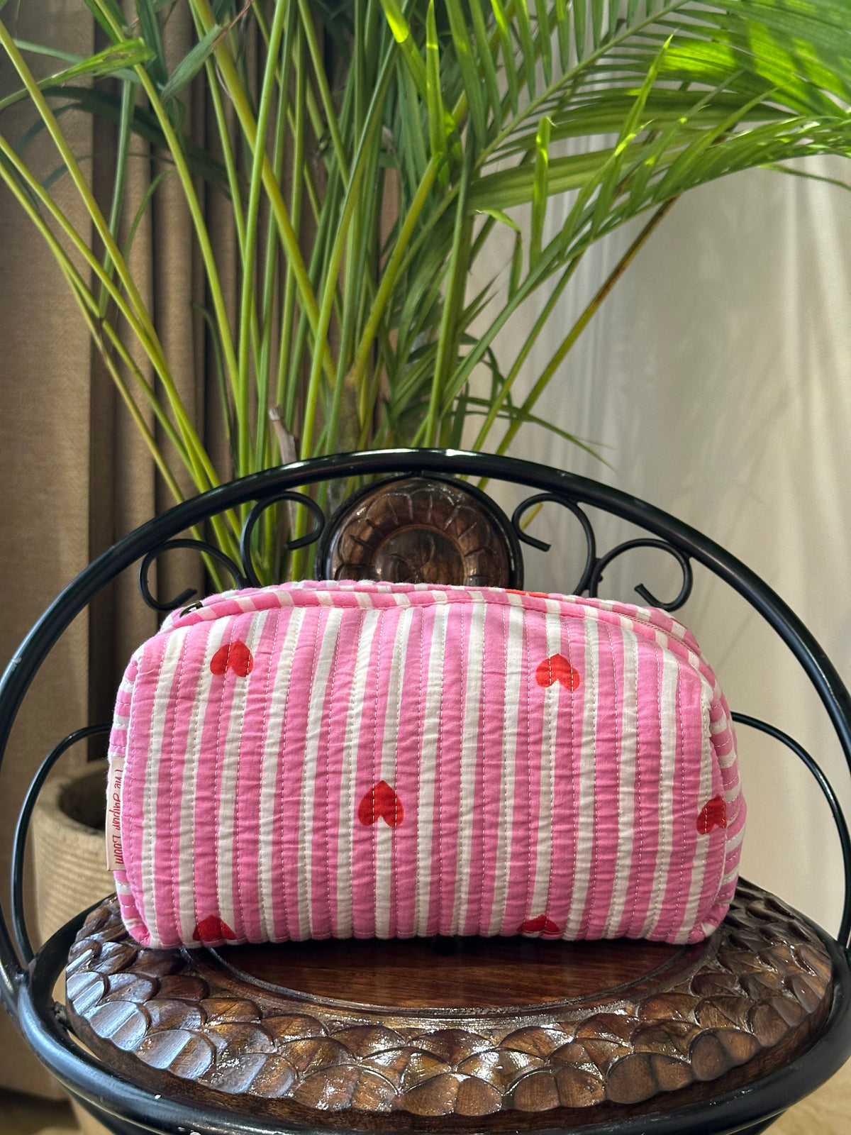 Single Pouch- Pink Stripes