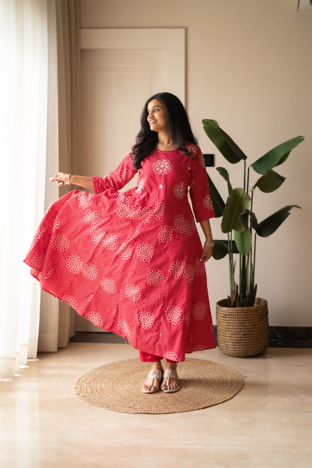 Gaurisha Bandhej Anarkali Suit