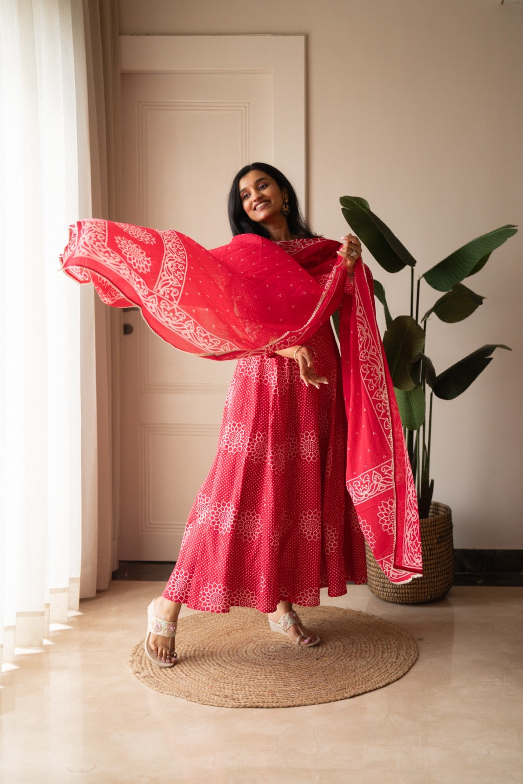 Gaurisha Bandhej Anarkali Suit