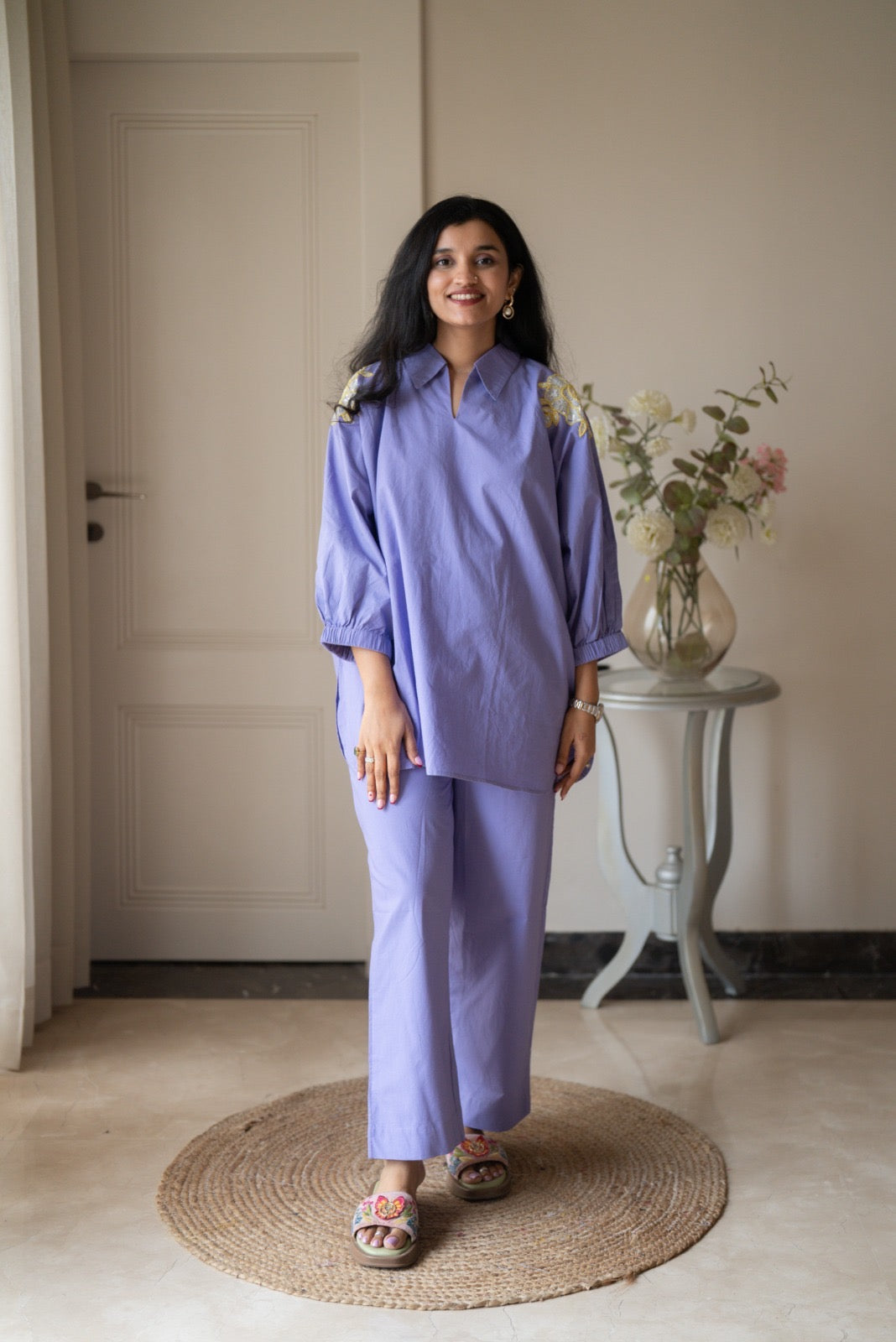 Rut Purple Boxy Coord Set