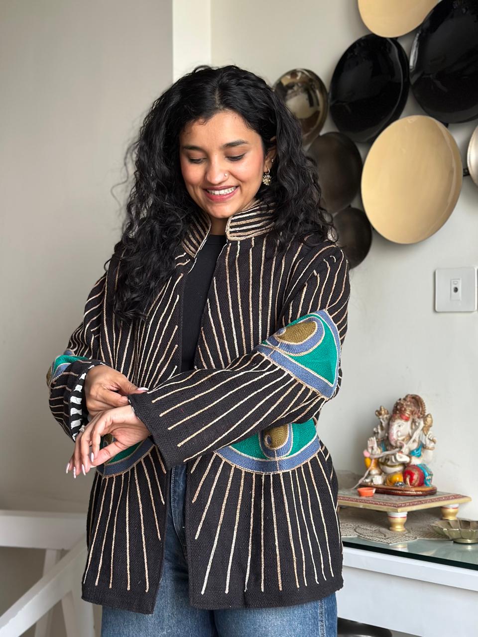 Suzani TNT Jacket- Black Evil Eye