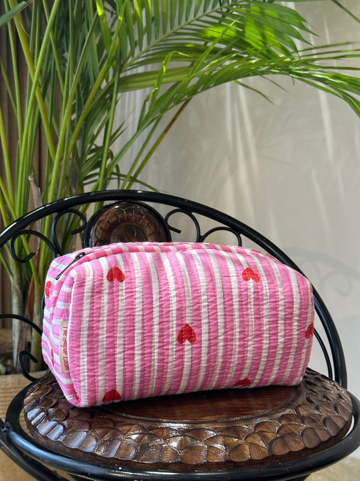 Single Pouch- Pink Stripes