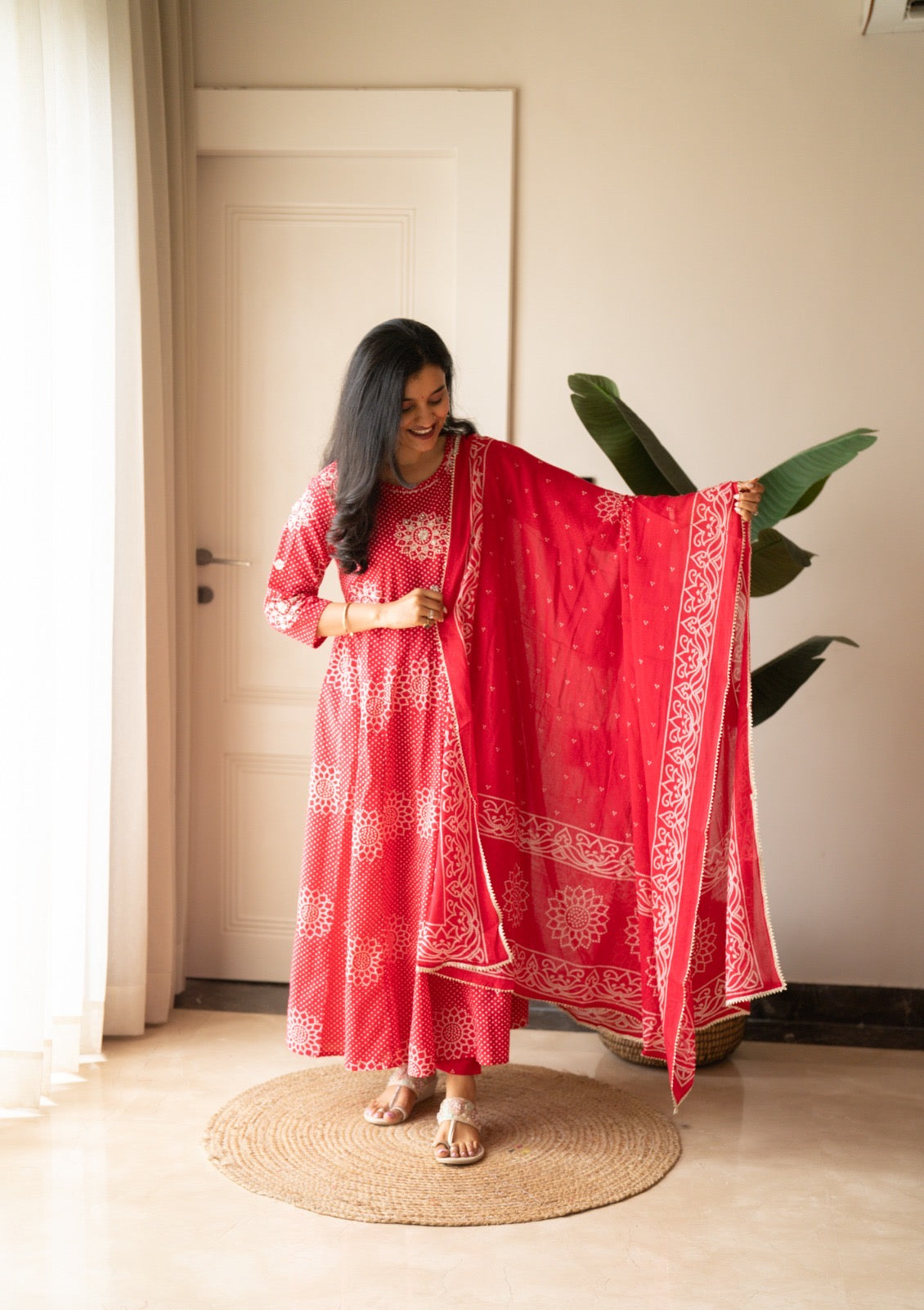 Gaurisha Bandhej Anarkali Suit