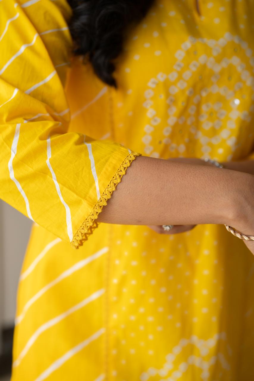 Keesha Leheriya Bandhej Cotton Suit