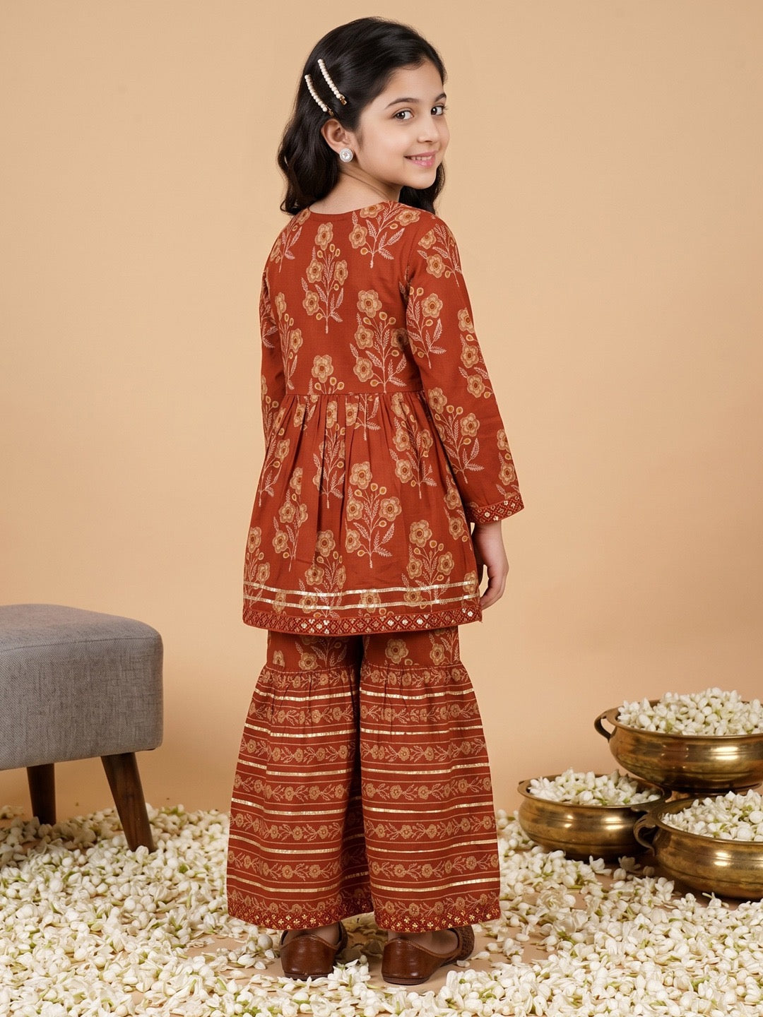Geru Girls’ Gharara Set