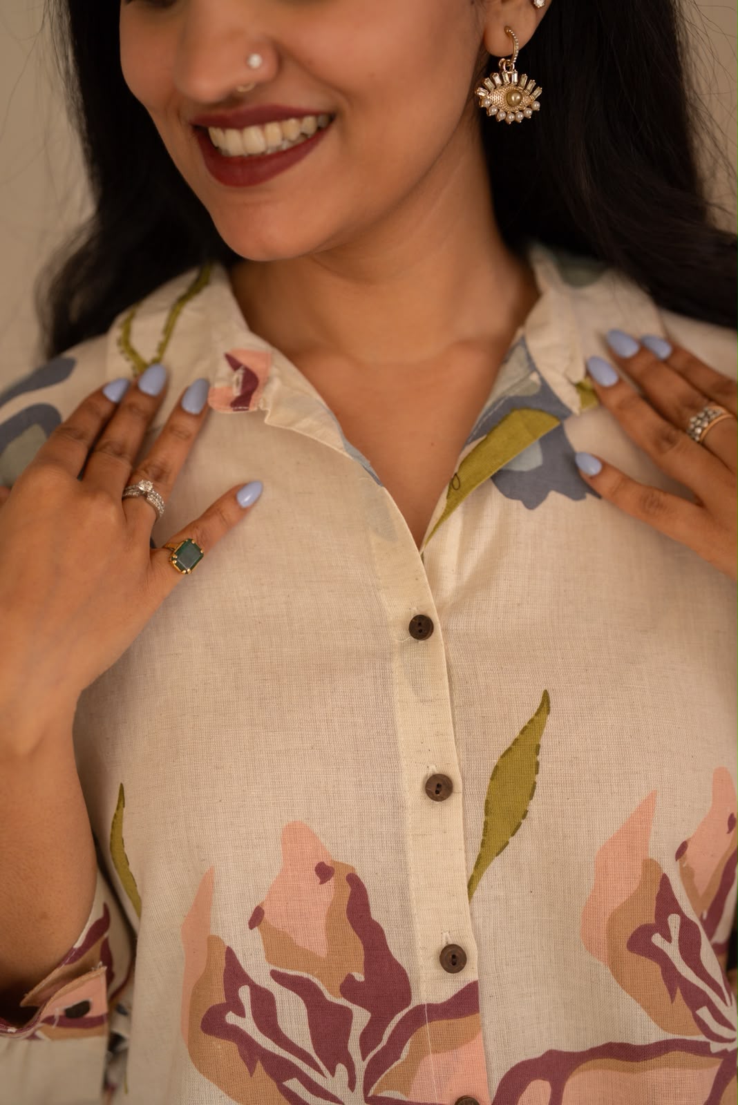 Zora Slub Cotton Shirt- Daisy