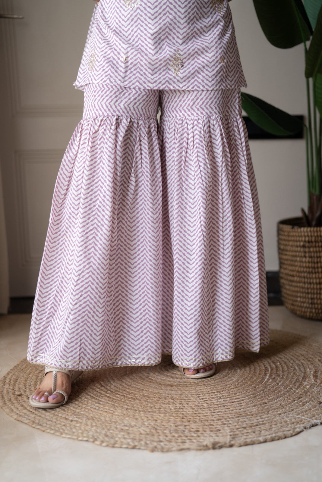 Namya Leheriya Sharara Set- Lavender