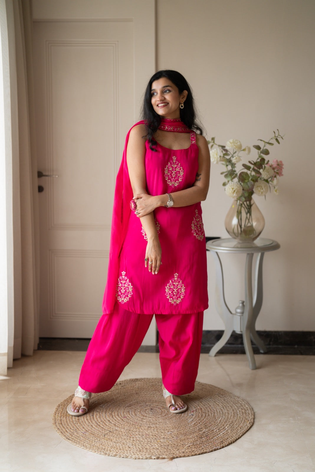Mehieka Pink Farshi Luxe Suit