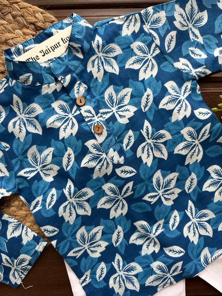 Indigo Leaves Kurta Set