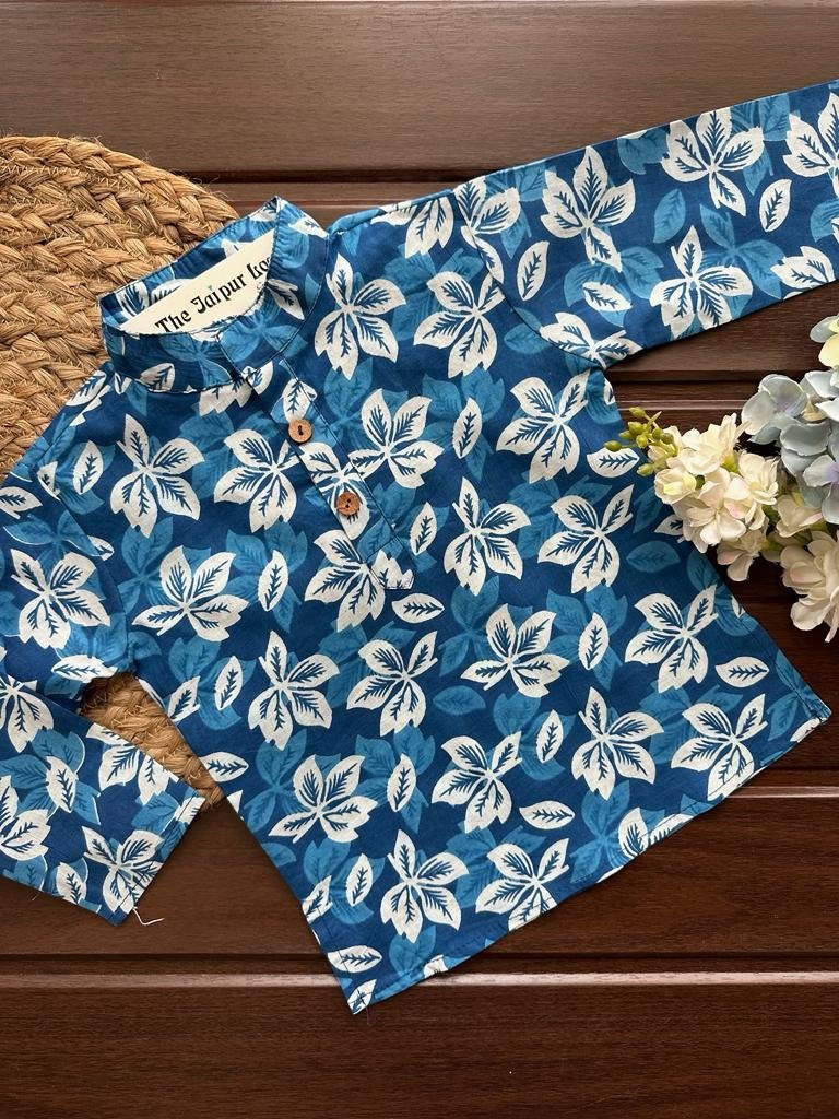 Indigo Leaves Kurta Set