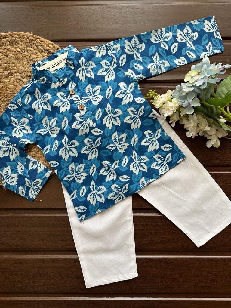 Indigo Leaves Kurta Set