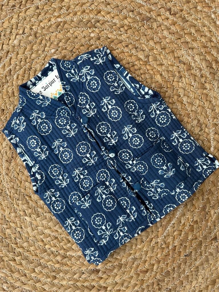 Kids??Indigo Boota Reversible Quilted Jacket