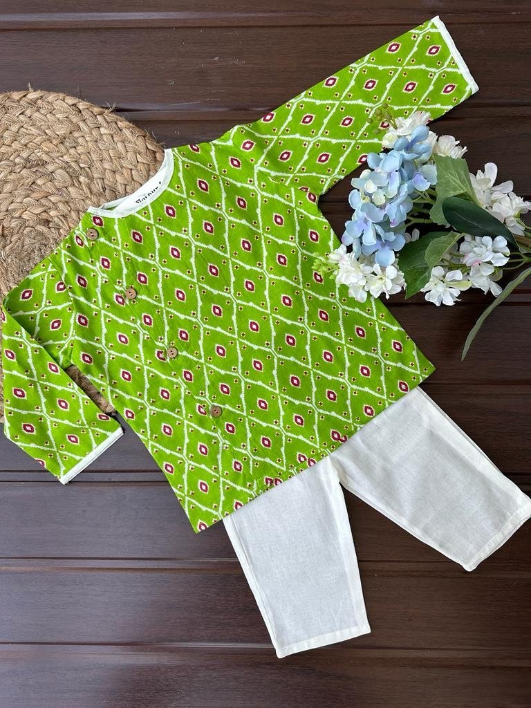 Pista Barfi Off Centre Kurta Set