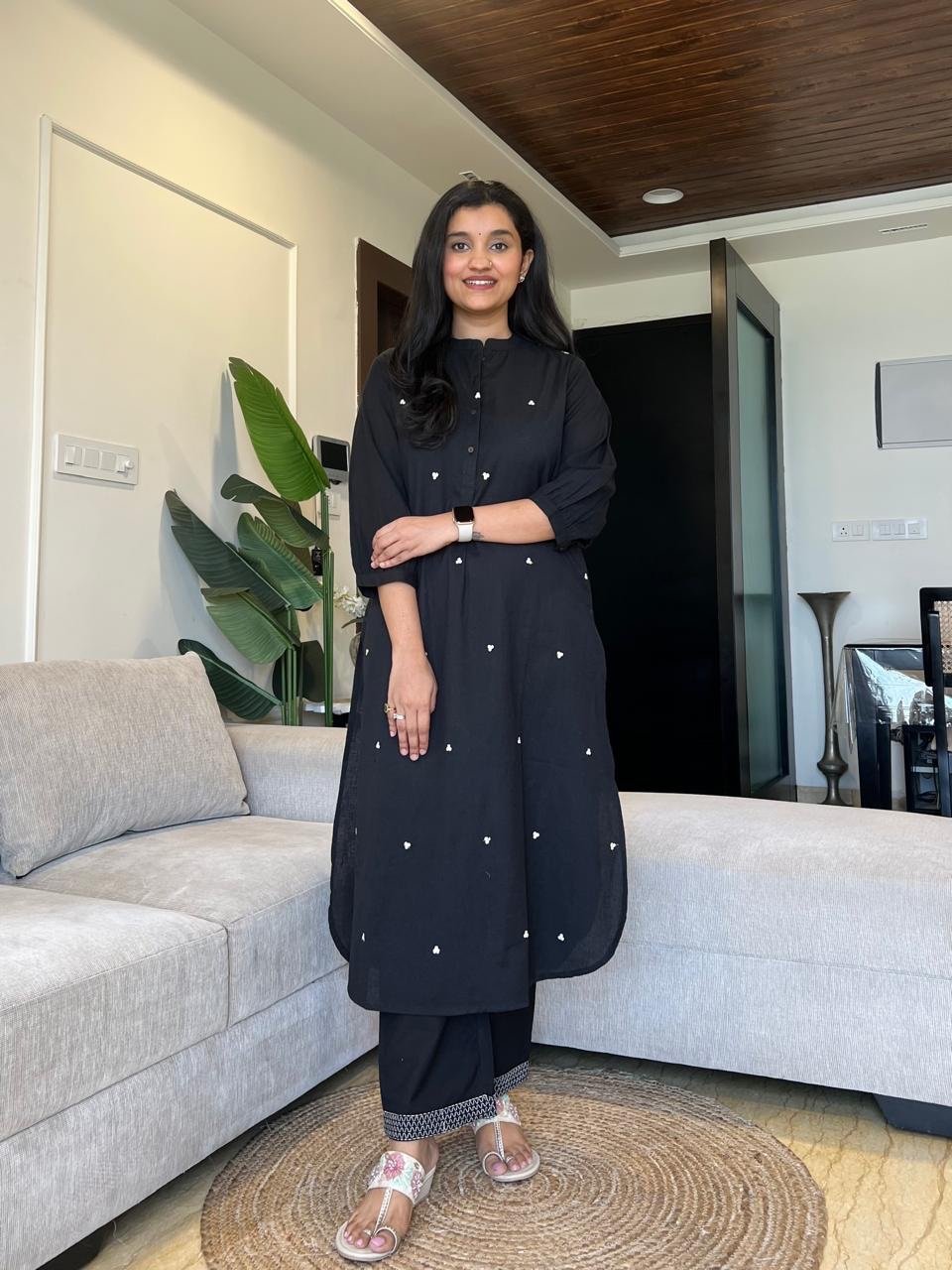 Tasha Minimal Cotton Set- Black