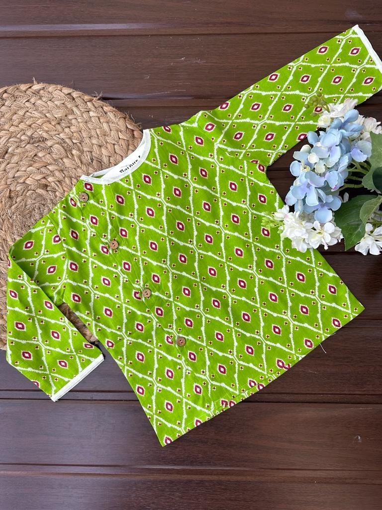 Pista Barfi Off Centre Kurta Set