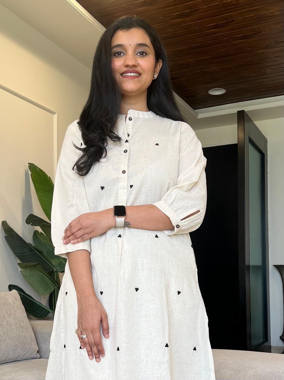 Tasha Minimal Cotton Set- Off White